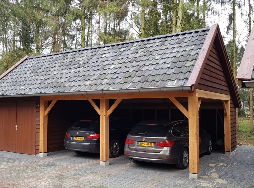 Houten kapschuur met carport.05